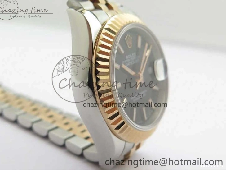 1218 Datejust 28mm 279173 SS RG BP Maker Best Edition Black Dial on SS RG Jubilee Bracelet ETA TopPick 2580